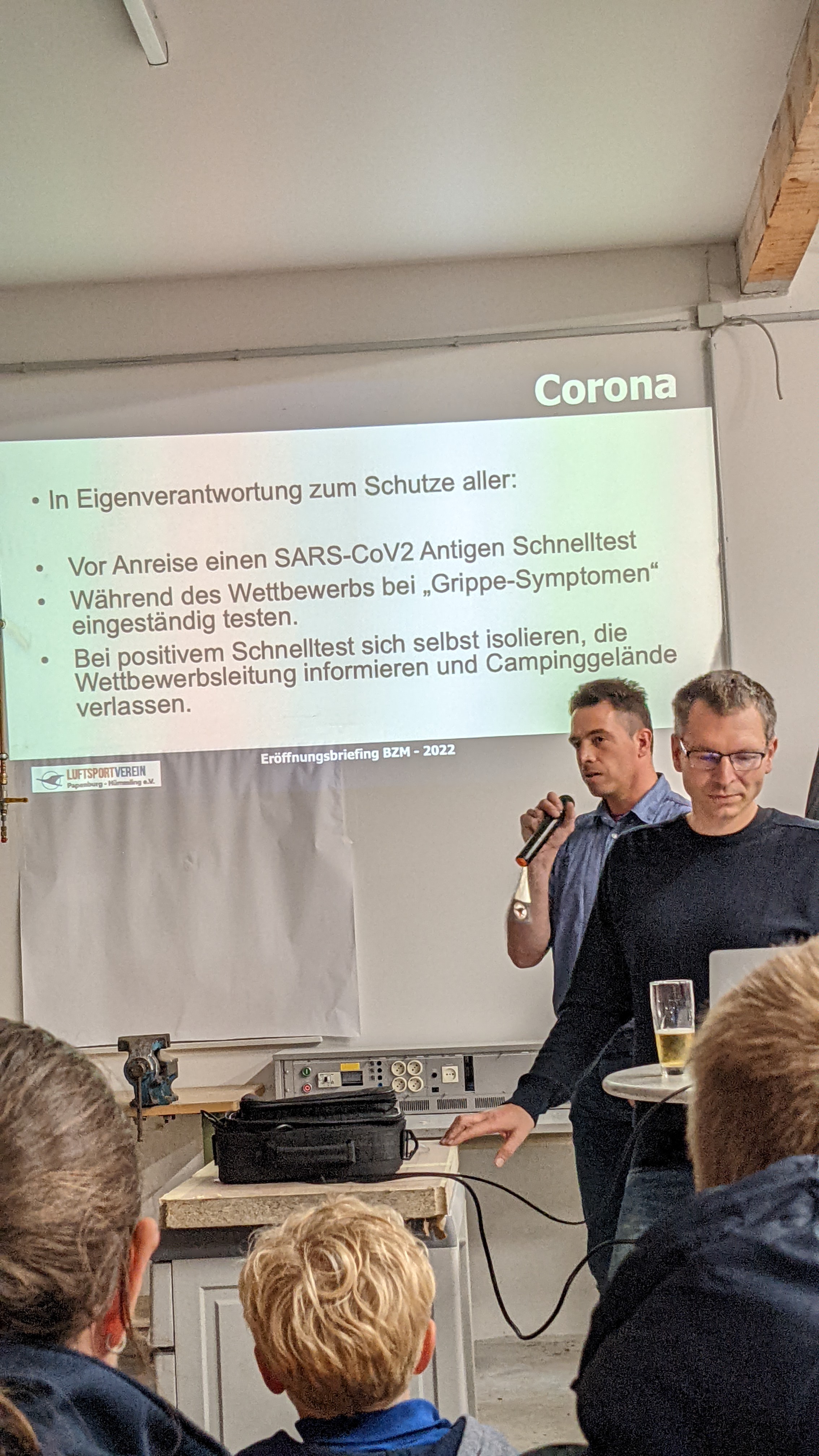 Wettbewerbsleiter Ingo Zdralik eröffnet die BZM 2022 - auch das Thema "Corona" darf trotz aller Euphorie nicht vergessen werden!